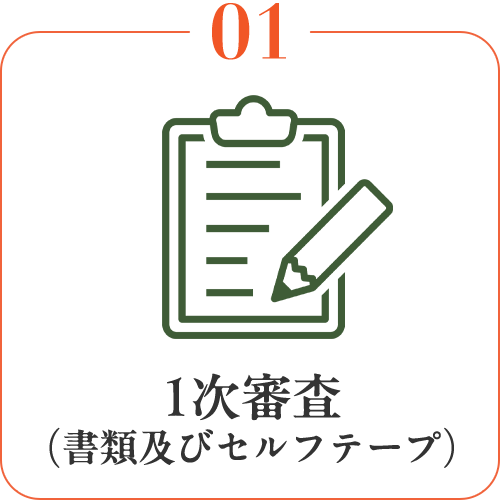 1次審査(書類及びセルフテープ)